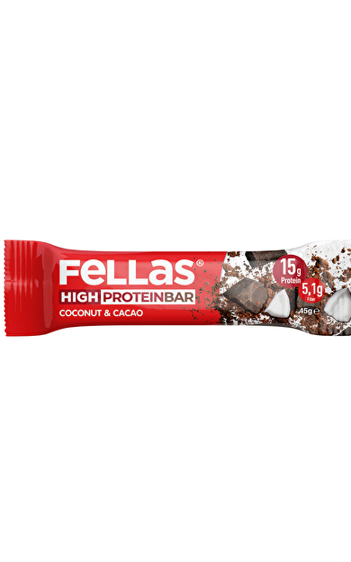 FELLAS Yüksek Protein Bar - Hindistan Cevizli ve Kakaolu 45g