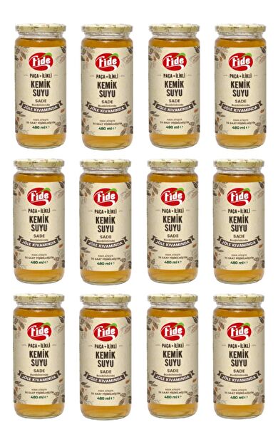 Fide Paça + İlikli Kemik Suyu Jöle Kıvamında Sade 12 X 480 ML