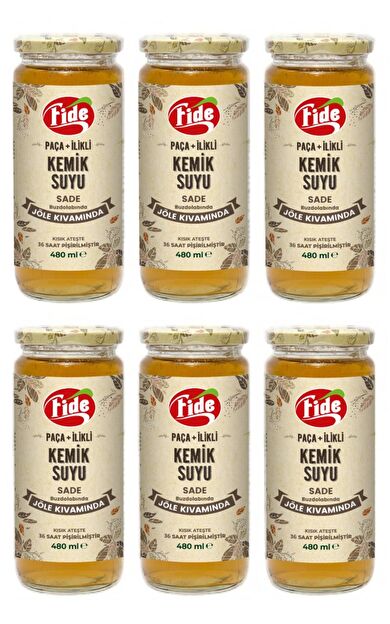 Fide Paça + İlikli Kemik Suyu Jöle Kıvamında Sade 6 X 480 ML