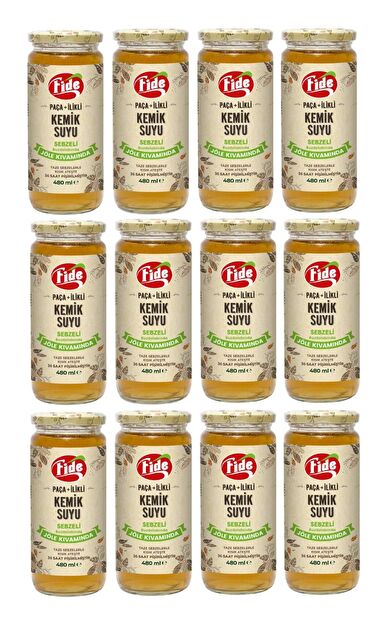 Fide Paça + İlikli Kemik Suyu Jöle Kıvamında Sebzeli 12 X 480 ML