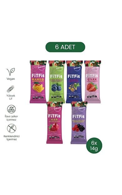 Lezzet Şeriti Mix Paket Meyve Pestili Doğal Meyveli Sağlıklı Atıştırmalık 14 gr x 6 ADET