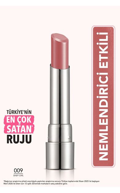 Flormar Nemlendirici Parlak Ruj- Sheer Up Lipstick - 009 Baby Girl - 8682536012072 009 BABY GIRL