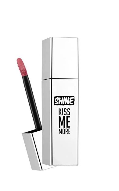 Shine Kiss Me More Uzun Süre Kalıcı & Parlak Bitişli Likit Ruj 004 FALL ROSE