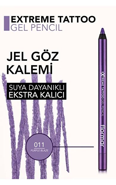 Extreme Tattoo Yüksek Pigmentli & Doğal Işıltılı Jel Göz Kalemi 011 PURPLE BLAZE