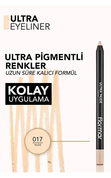 Ultra Eyeliner Yüksek Pigmentli & Mat Bitişli Kremsi Göz Kalemi 017 NUDE
