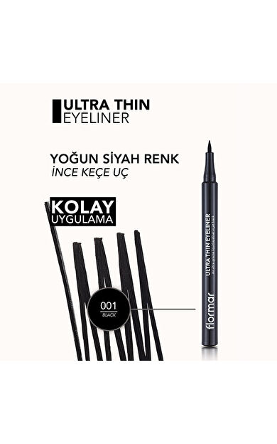 Flormar Ultra Thin Liquid Eyeliner Black