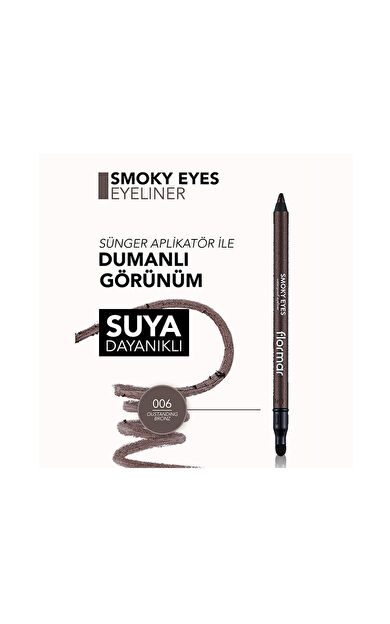 Flormar Smoky Eyes Waterproof Eyeliner 006-Outstanding Bronz