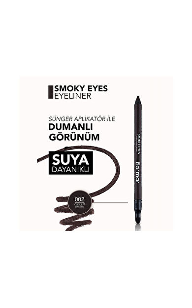Flormar Smoky Eyes Waterproof Eyeliner 002-Coolest Brown
