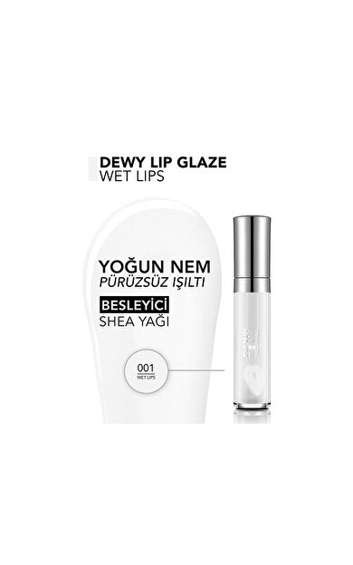 Flormar Dewy Lip Glaze-001 Wet Lps