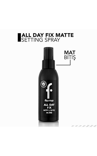 Flormar All Day Fix Mat Bitişli Makyaj Sabitleme Spreyi 125 Ml
