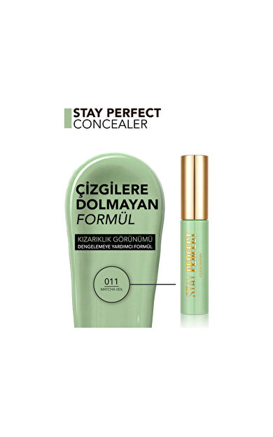 Flormar Stay Perfect Yüksek Pigmentli & Yarı Mat Bitişli Likit Kapatıcı - 011 Matcha Veil