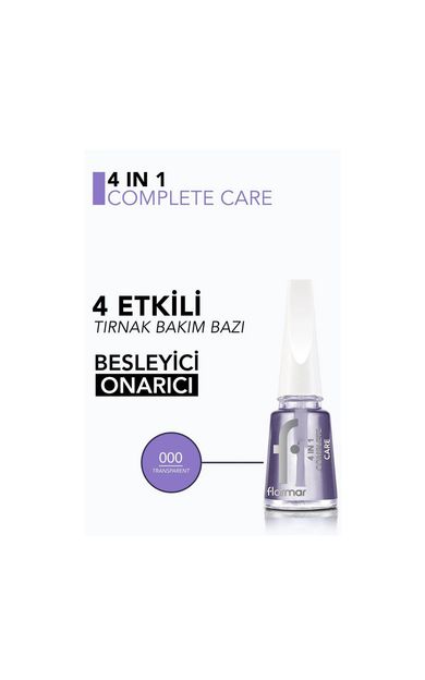 Flormar 4 In 1 Complete Care Besleyici & Onarıcı Oje Bazı/Tırnak Cilası