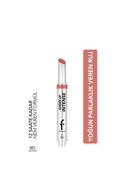 Flormar Sheer Up Intense Krem Dokulu Parlak Bitişli Jel Ruj 001 Vibe Check