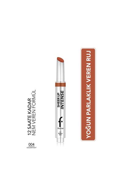 Flormar Sheer Up Intense Krem Dokulu Parlak Bitişli Jel Ruj 004 Golden Edit