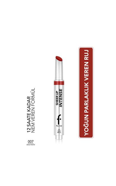 Flormar Sheer Up Intense Krem Dokulu Parlak Bitişli Jel Ruj 007 Bold Move