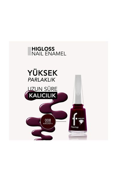 Flormar Higloss Oje 008 Burgundy Velvet