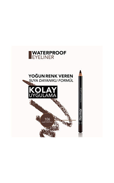 Flormar Waterproof 106 Dark Chestnut
