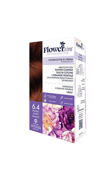 Flowertint Colorazione In Crema Saç Boyama Kiti 6.4 Koyu Kumral Sarışın