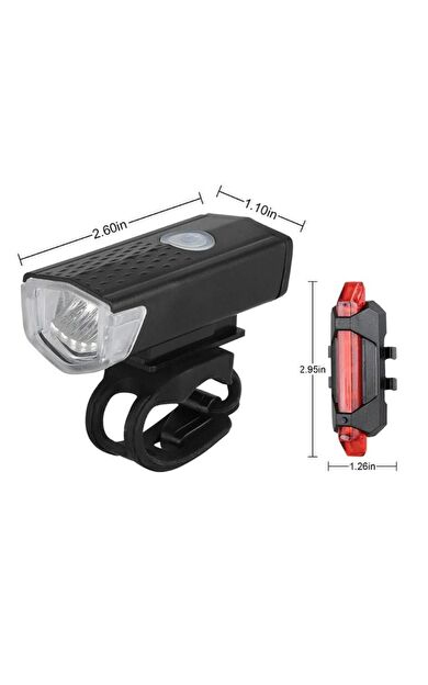 Bisiklet Işığı Usb Şarjlı Led Ön Arka Set Xbyc 6116