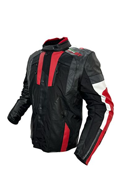 Forte Gt 2001077 Simurg Deri Full Koruma Mevsimlik Motosiklet Montu 2XL Beden Siyah