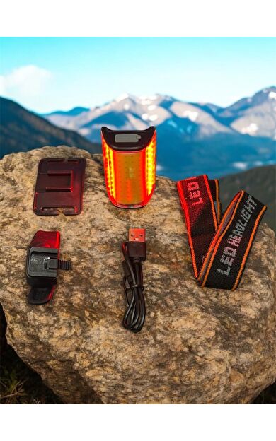 Forte Gt 6043 Bisiklet Arka Işık 4 Modlu 100 Lümen USB Şarjlı Güçlü Arka Stop Sarı