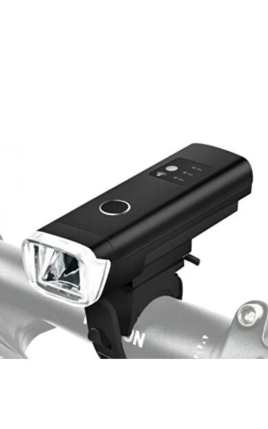 Forte Gt 6135 Bisiklet Feneri USB Şarjlı Far 6 Modlu Bisiklet Ön Işık Siyah
