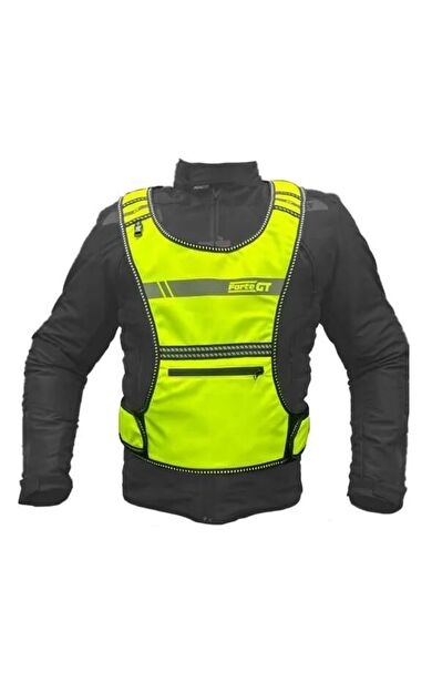 Forte Gt Xbyc 1179 Motosiklet Reflektif Yelek Yanları Ayarlanabilir Cırtlı S-XL Beden