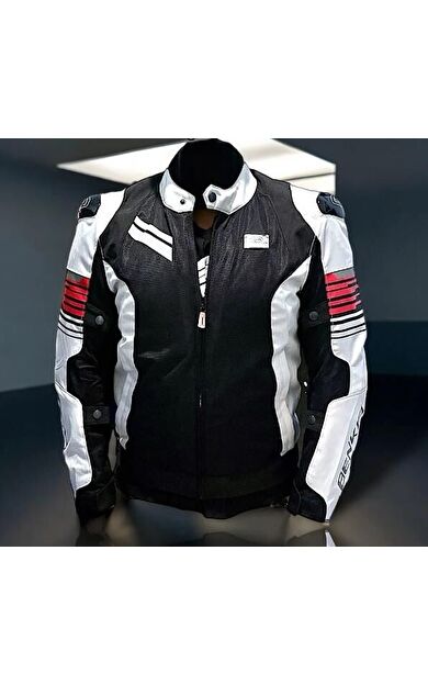 Forte Gt Xbyc 592 Benkıa Kaıto Full Koruma Yazlık Motosiklet Montu 2XL Beden Siyah Beyaz