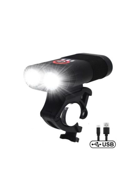 FORTE GT 6052 Bisiklet Ön Işık 800 Lümen Lityum Pilli Usb Şarjlı Yüksek Güçlü Far