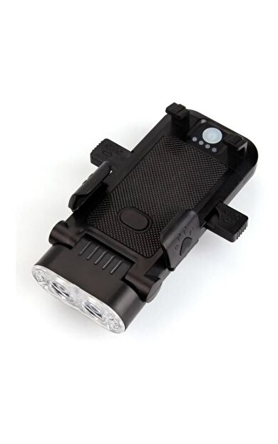 FORTE GT 6139-2 Bisiklet Ön Işık 500 Lümen Usb Şarjlı Yüksek Güçlü Far Ve Telefon Tutucu Siyah