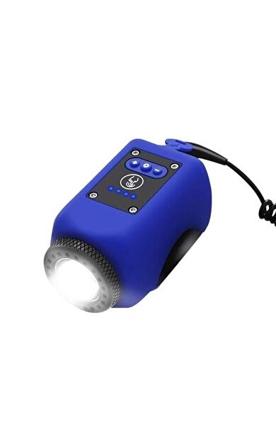 Xbyc 6128 Usb Şarjlı 250 Lümen 120 Db Yüksek Sesli Bisiklet Ön Farı Ve Korna Mavi