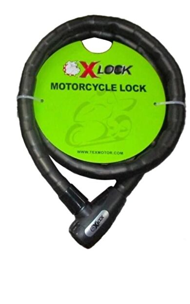 XBYC 81902 1.5M 25×1500 mm Halat Kilit Anahtarlı Yüksek Güvenlikli Motosiklet Kilidi