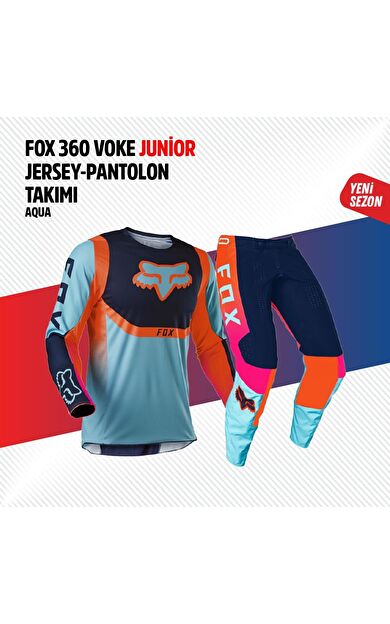 Fox Mavi Turuncu Çocuk Jersey Pantolon Takımı