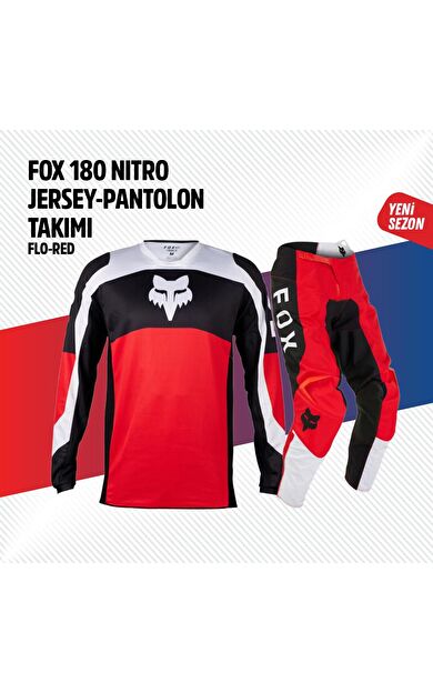 Fox Siyah Kırmızı Jersey Pantolon Takımı