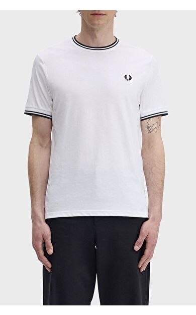 Fred Perry M1588V-100 Twin Tipped Erkek Tişört