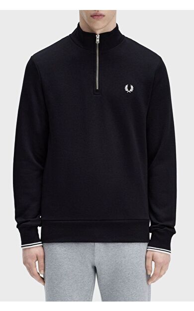 Fred Perry M3574 Half Zip Erkek Sweatshirt