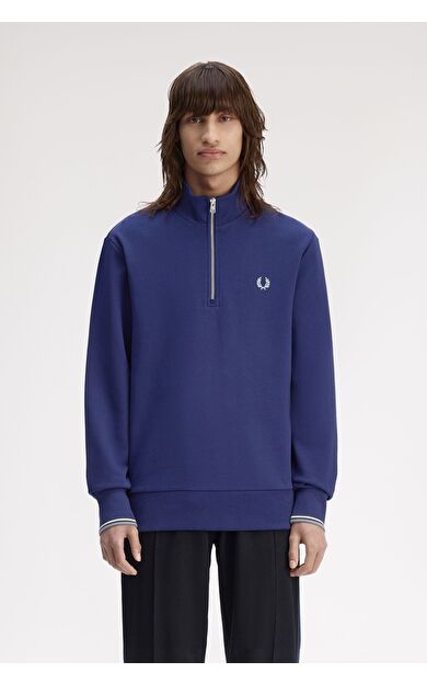 Fred Perry M3574 Half Zip Erkek Sweatshirt