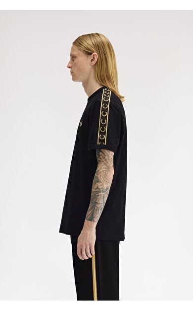 Fred Perry M4613-90A Contrast Tape Ringer Erkek Tişört