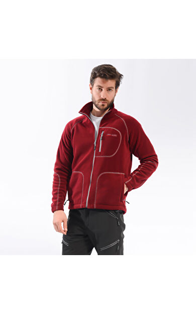 FreeCamp Man Full Zipper Fleece Polar-BORDO
