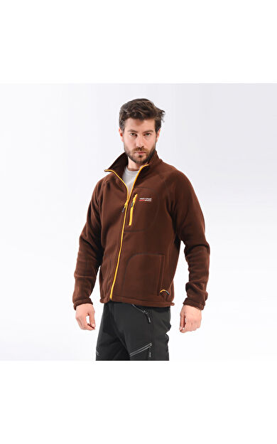 FreeCamp Man Full Zipper Fleece Polar-KAHVERENGİ