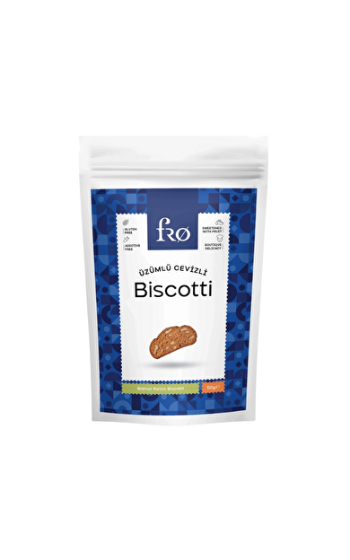 FRO Üzümlü Cevizli Biscotti Kurabiye Atıştırmalık 50g