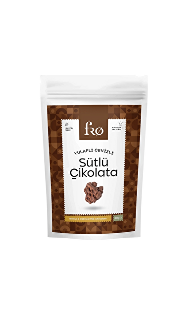FRO Yulaflı Cevizli Sütlü Çikolata Glutensiz Atıştırmalık 50g