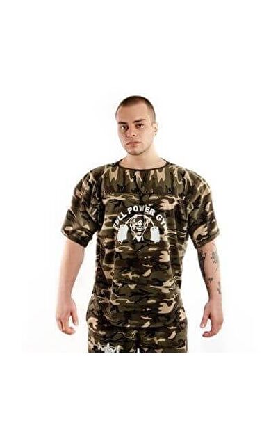 Full Power Gym Ragtop Tişört Kamuflaj Kahverengi