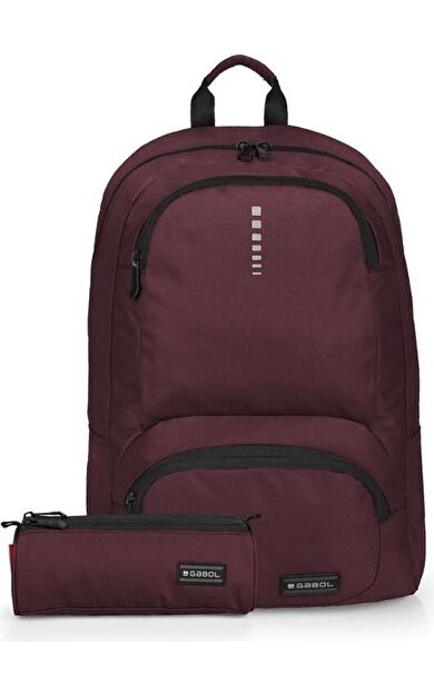 Gabol Okul Sırt Çantası Kalemlik Seti Bordo 25L GB.233758