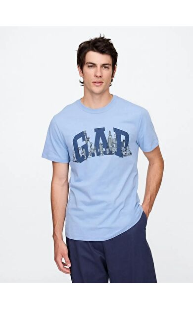 GAP 745022000 V-Gap Nyc Skyline Erkek Tişört