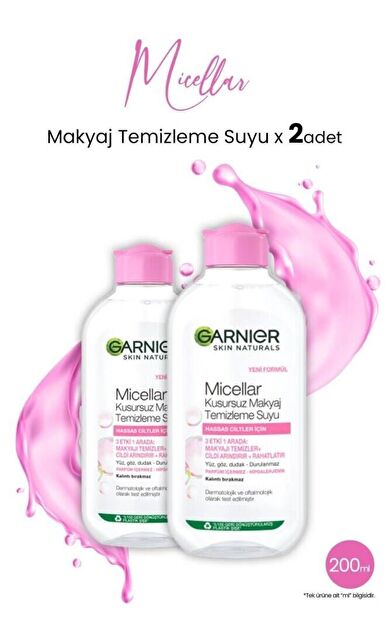 Micellar Kusursuz Makyaj Temizleme Suyu 200 ml x 2 Adet