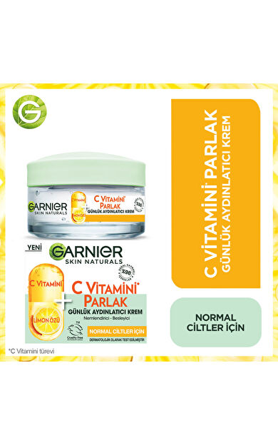 Garnier C Vitamini Parlak Günlük Aydınlatıcı Nemlendirici Krem 50 ml