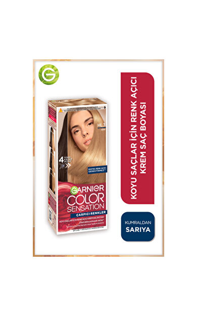 Garnier Çarpıcı Renkler HL3 Koyu Saçlar için Sarı Saç Açıcı Krem Saç Boyası
