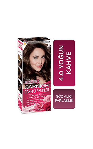 Garnier Çarpıcı Renkler Saç Boyası 4.0 Yoğun Kahve