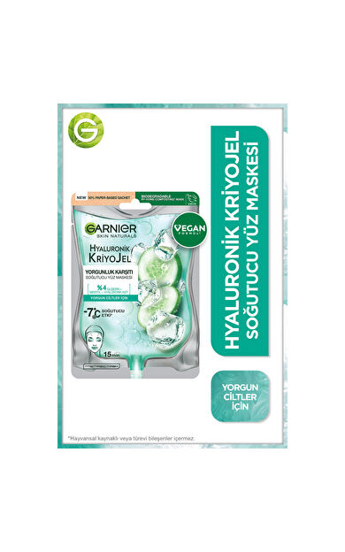 Garnier Hyaluronik Kriyojel Yorgunluk Karşıtı Soğutucu Yüz Maskesi